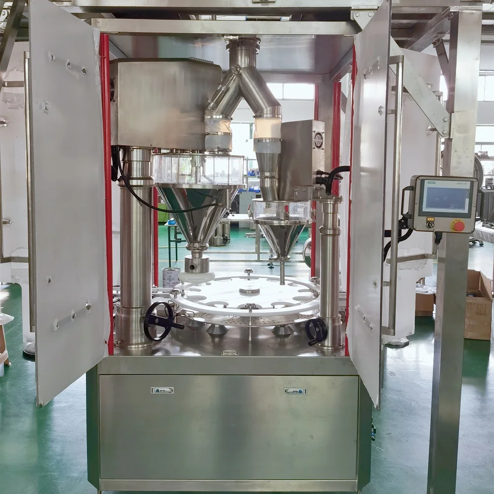 Servo Motor Drive Vertical Pharmaceutical Rotary Powder Spice Bottle Filling Machine