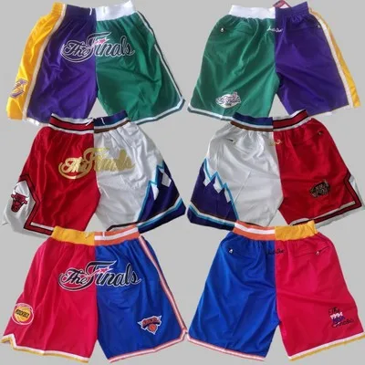 Hot Selling USA basketball 30 teams shorts embroidered pocket just don basketball shorts