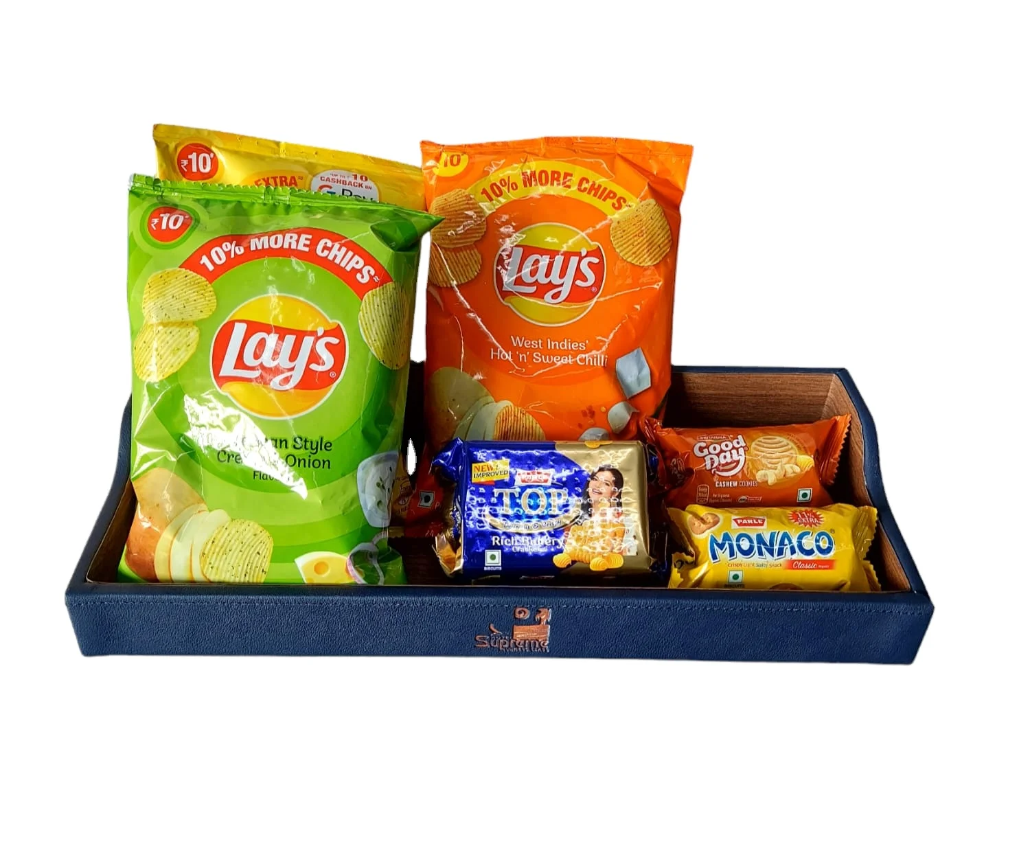 Snack tray hospitality products in leather and bamboo serving tray tissue box folders available in bulk quantity