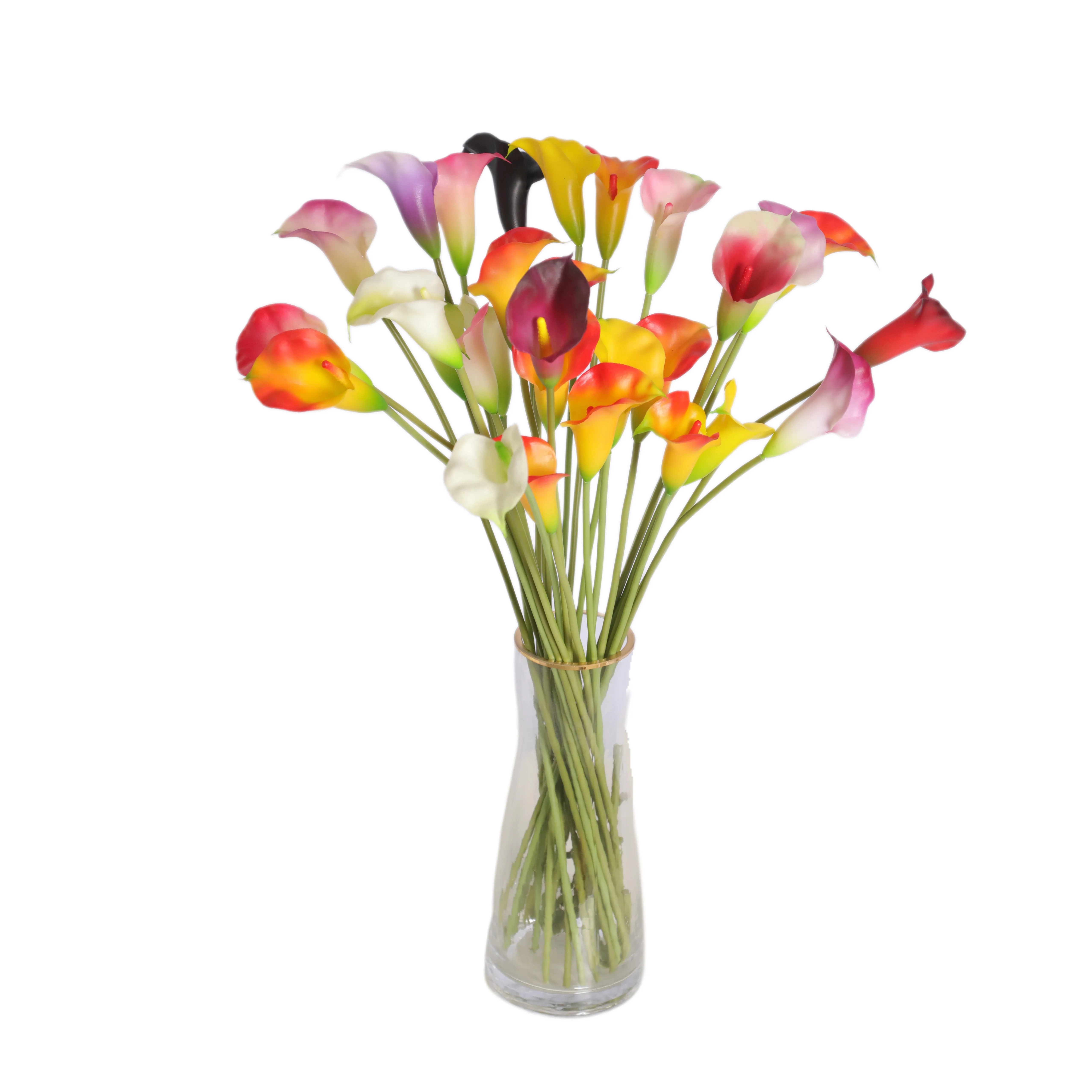 Plastic Pvc Calla Lili Artificial Flower, Eco-fashion Eco-friendly Artificial Flowers In Bulk