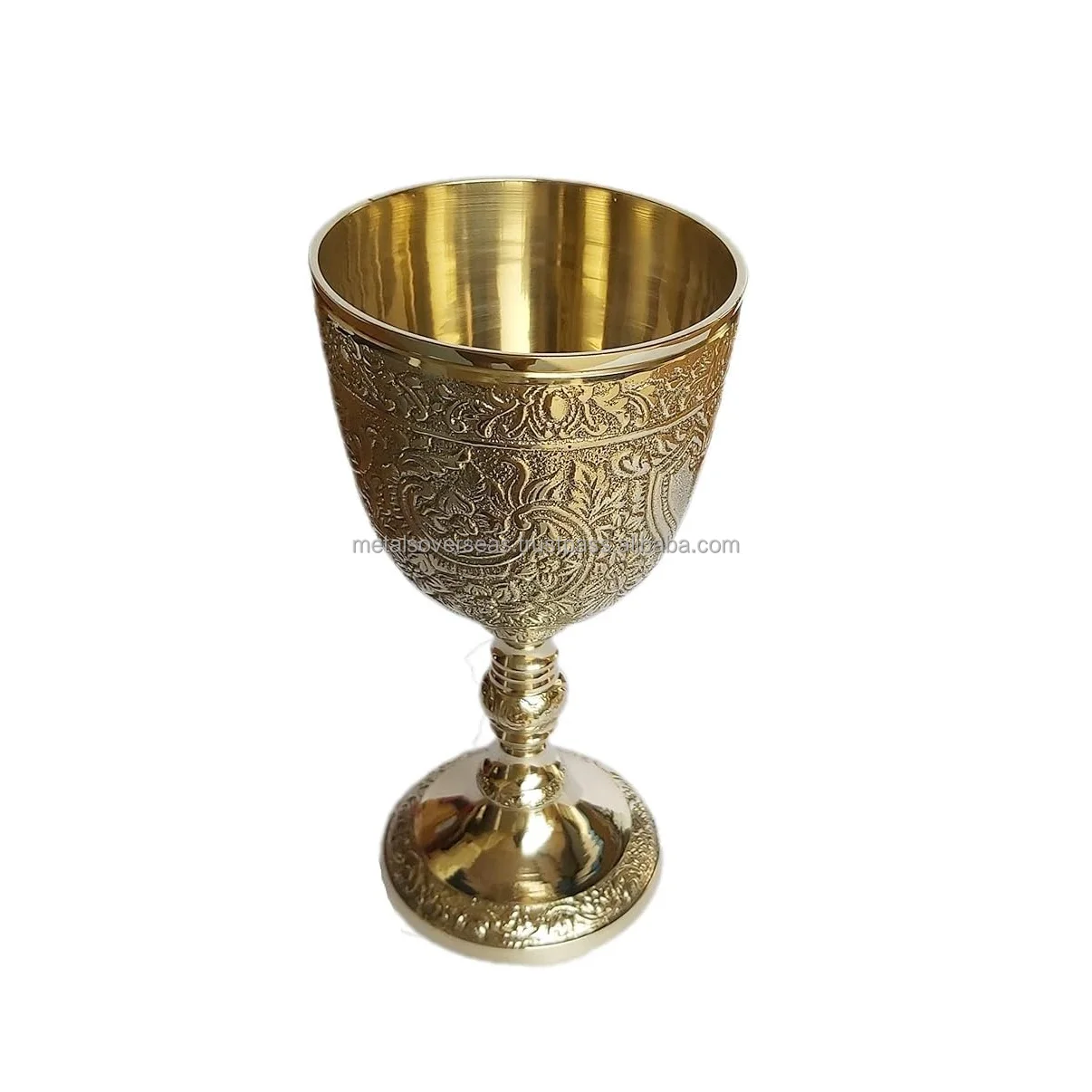 Personalization Engraving Brass Goblet Glass Engraved Handmade Royal king Wine Cup Royal 6 inch Goblet Glass Brass Decor