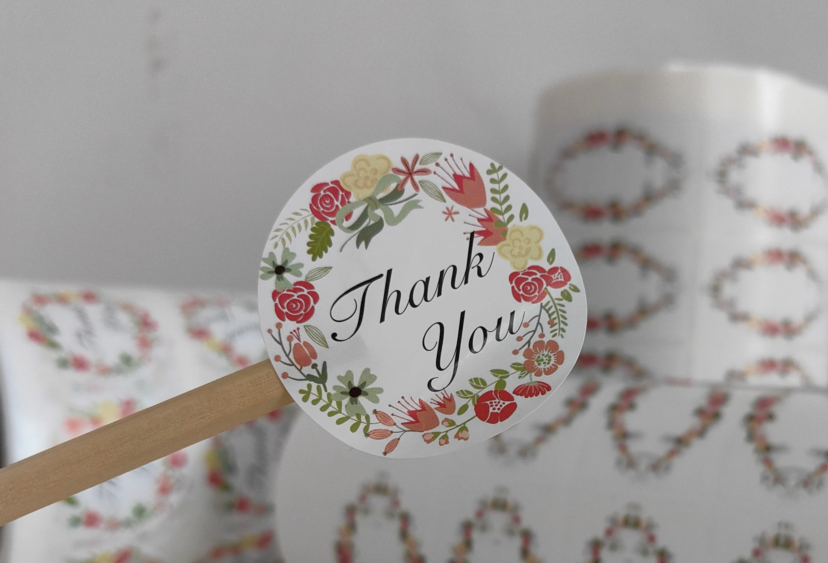 Waterproof self-adhesive stickers customized labels  in various types customized