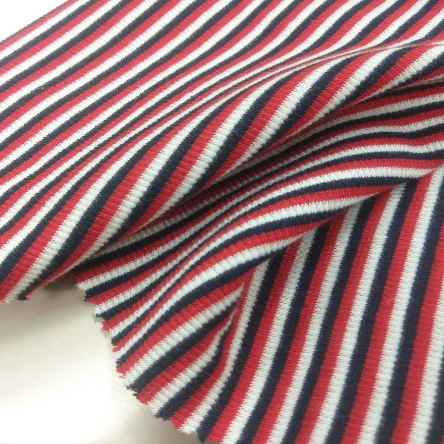 95% хлопок 5% спандекс бесшовная трубчатая ткань в рубчик для пуловер детский свитер # DRCL-930-1