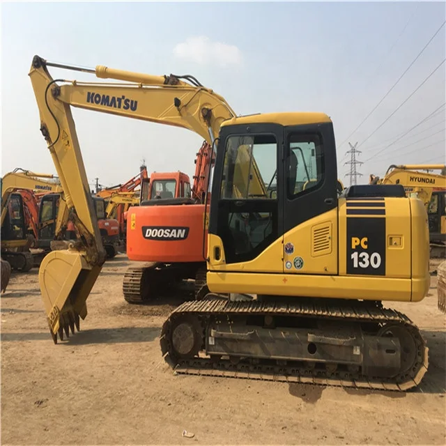 13 ton Used  high-performance Komatsu 130-7  excavator cheap for sale in Shanghai pc 220/200/300/350