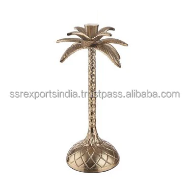 Handcrafted metal Aluminium Candle Holder Stand golden Wholesale Indian branch Style Handmade Tea Light Top Quality Distressed