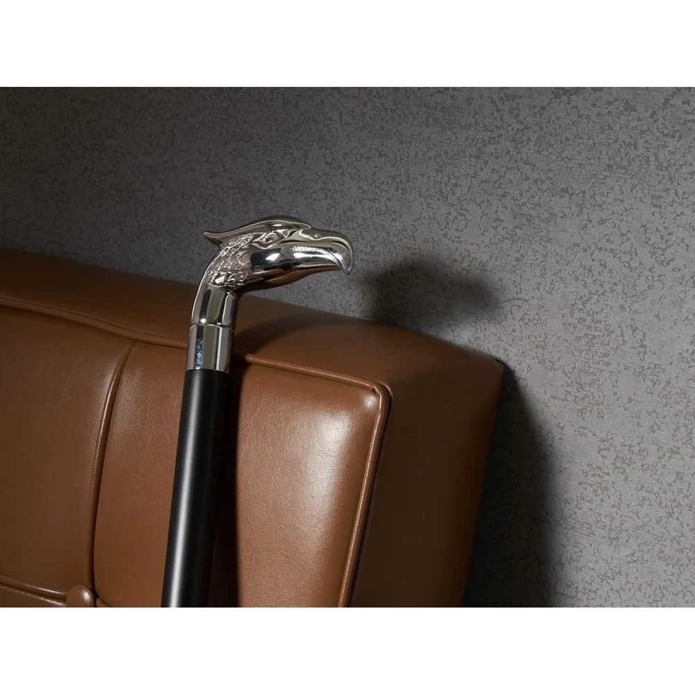 Premium Design Taiwan Made Quality Wooden Cane Handle Aluminum Crutches Lightweight Cane Walking  Stick Eagle LCMS-WS-BK-SV07