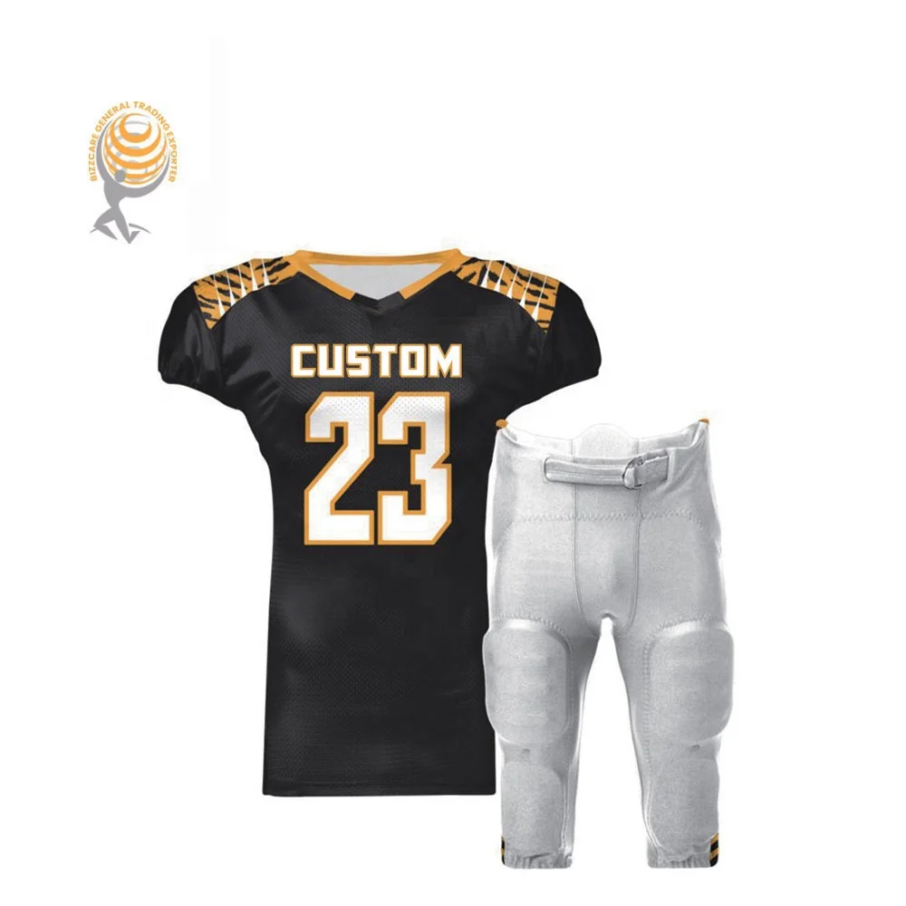 
Sports wear numbering Full sublimation american football jersey customized team wear youth and adults football jersey and pant 