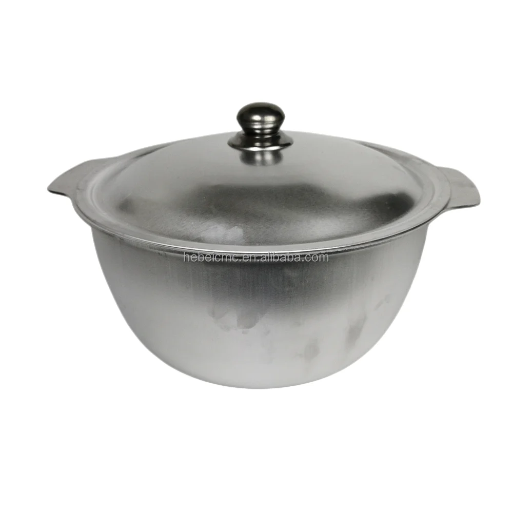Aluminum Heavy Duty Traditional Soup Pot Uzbek Pilaf Pot Dutch Oven Cooking Fondue - Kazan Cookware Outdoor Frying Pan with Lid