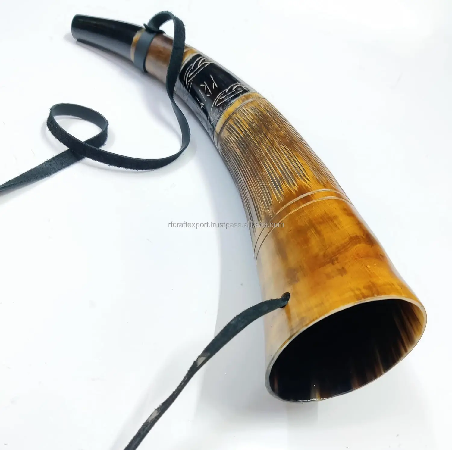 Natural Handmade Real Buffalo Horn Trumpet Kosher Shofar for Religious Purposes Polished Viking Horn Bull Ox Horn Music Style