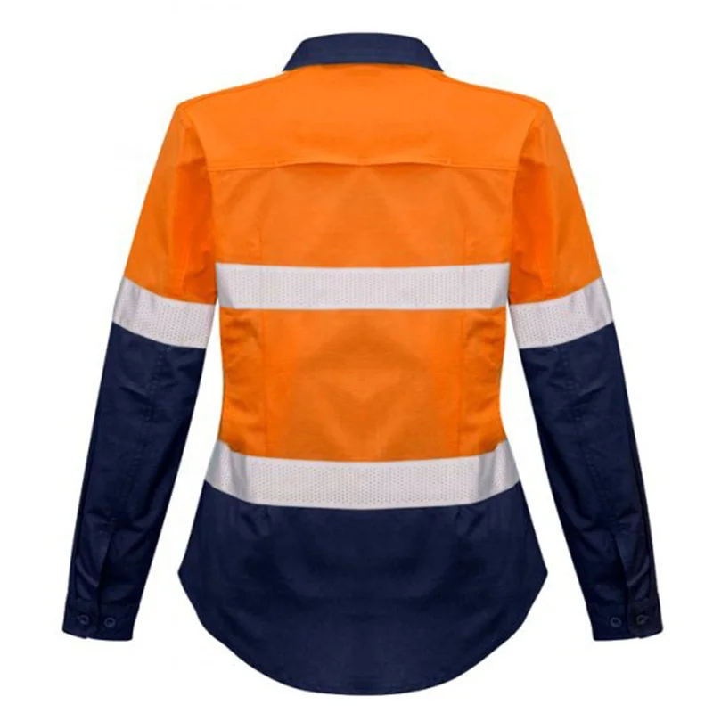 Australian Standard Women Spliced Shirt Rugged Cooling Taped Hi Vis Workwear