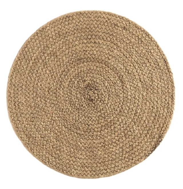 Wholesale Boho fringes print woven seagrass jute round dining table placemats for kitchen table from Bangladesh