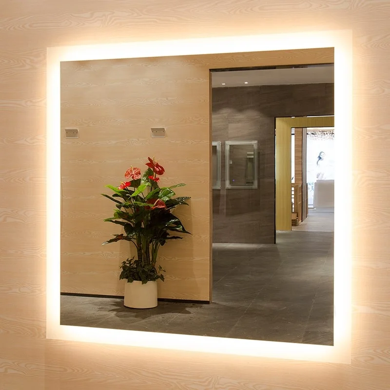 Hot Selling Customized Wall Mounted Bathroom Bedroom Dressing Mirror Touch Sensor LED Makeup Mirror