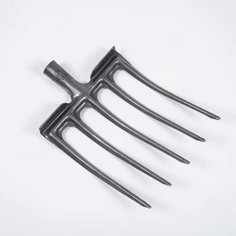 Agricultural 4-Tine Steel Fork Pitchfork Essential Gardening Tools for Soil Transferring Manure Mulch Grass Raking