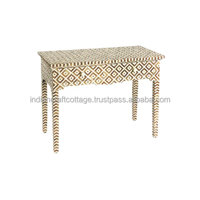 Bone Inlay Side Table / Bone Inlay Console Table / Bone Inlay Table for Room