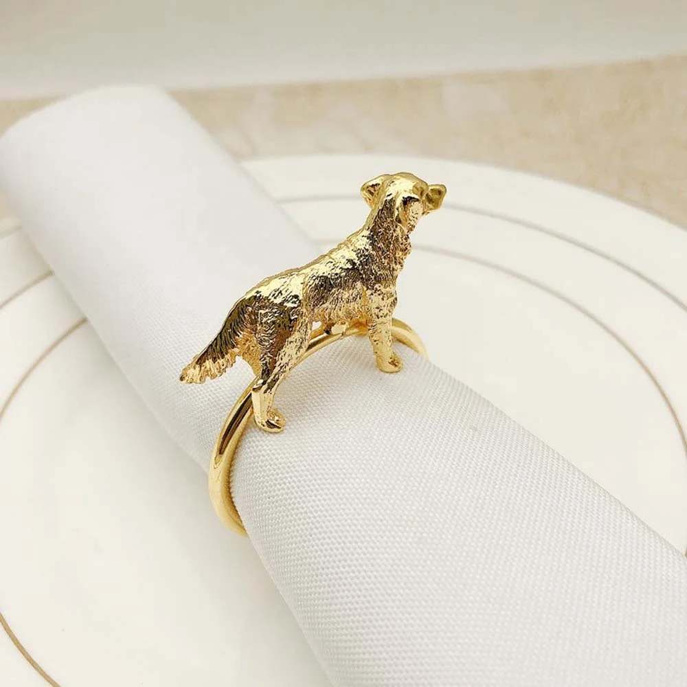 Knotted Design Napkin Ring Hot Sell Simple Holders for Christmas Metal Alloy Monogrammed Rings