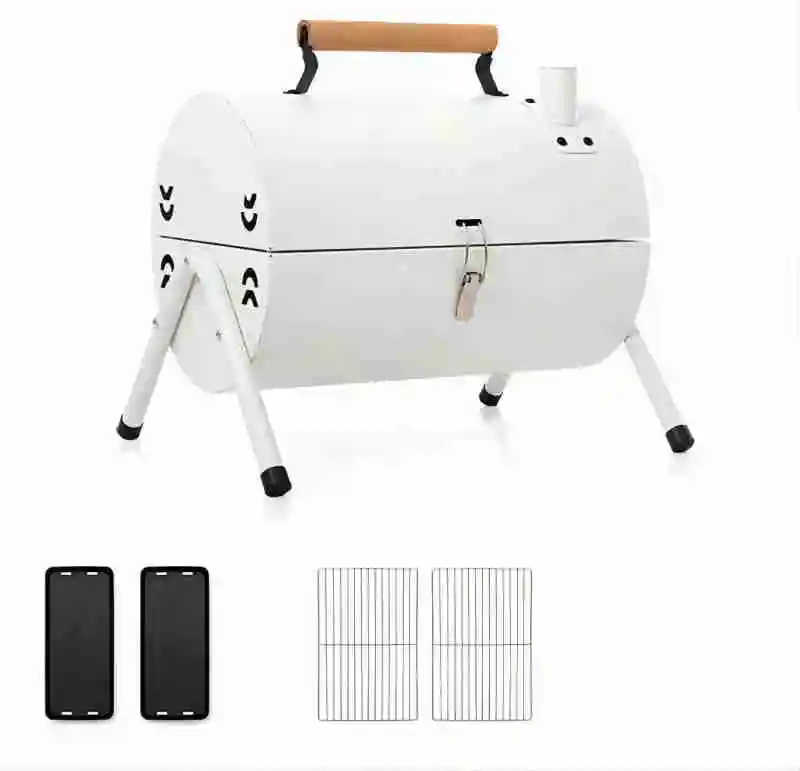 Portable Outdoor BBQ Charcoal Stove Double-sided Camping Stainless Steel Grill charcoal grills