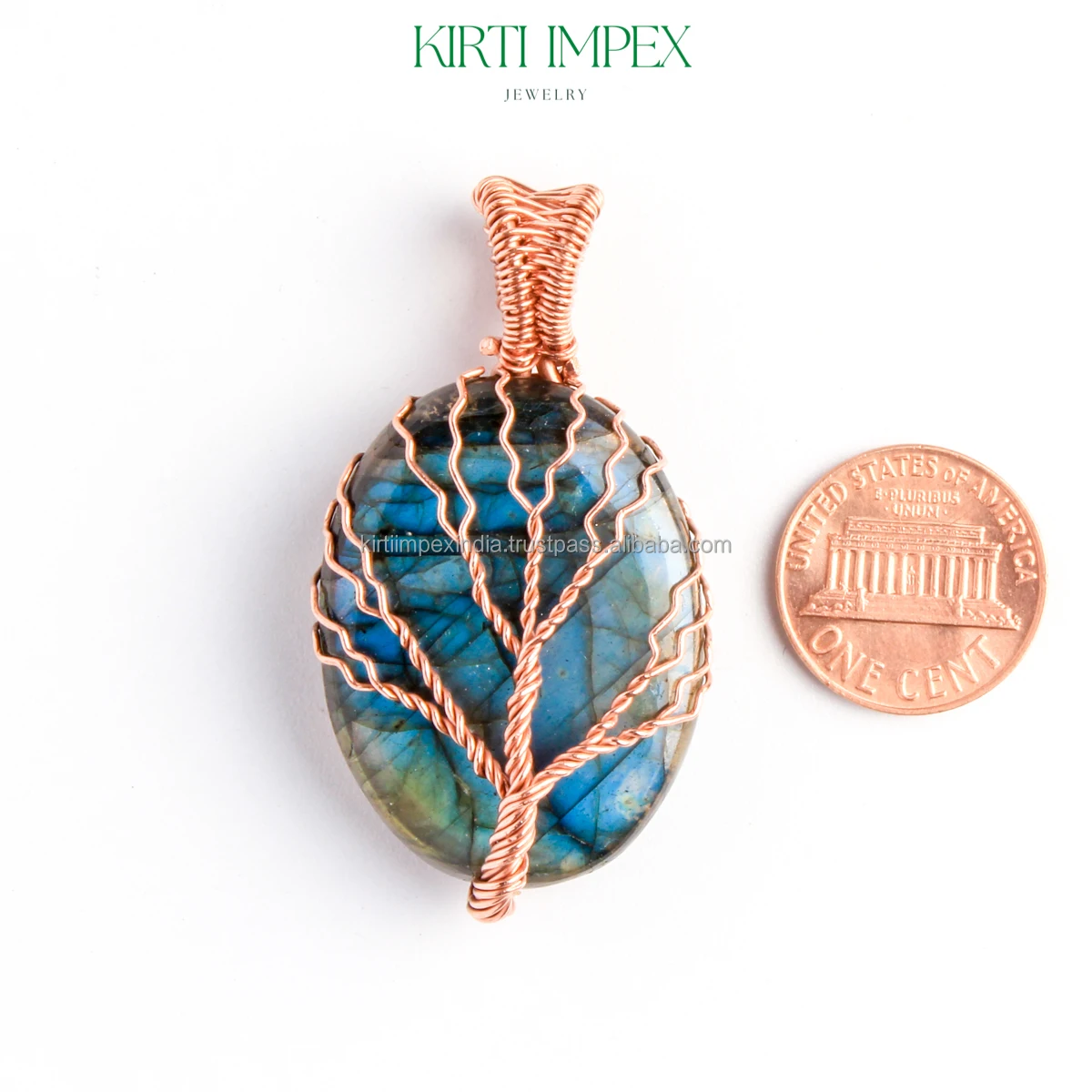 Assorted Crystals Copper Wire Wrapped Tree Of Life Wholesale Vintage Jewelry Reiki American Design Pendant