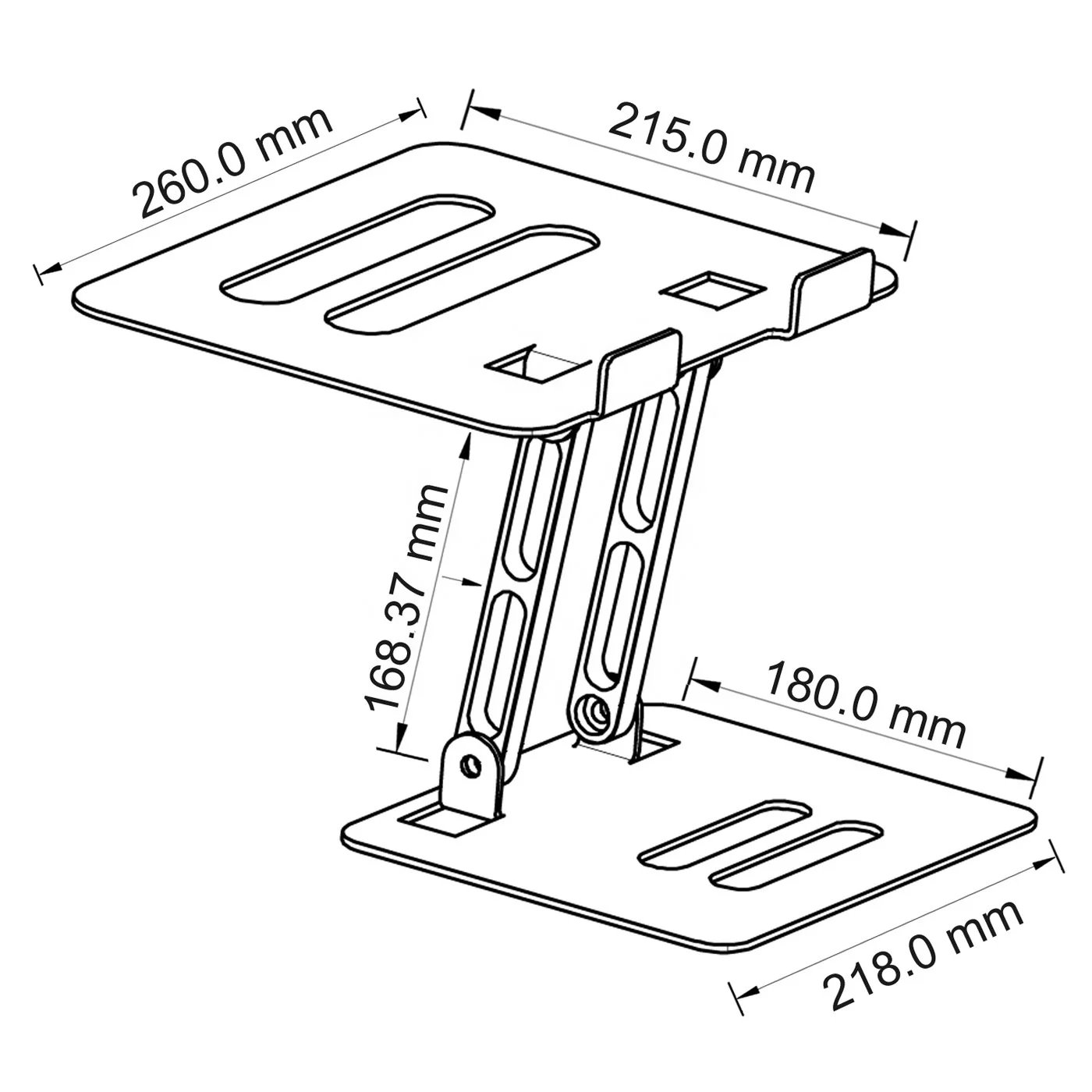 Foldable Adjustable Aluminum Notebook Laptop Riser Stand