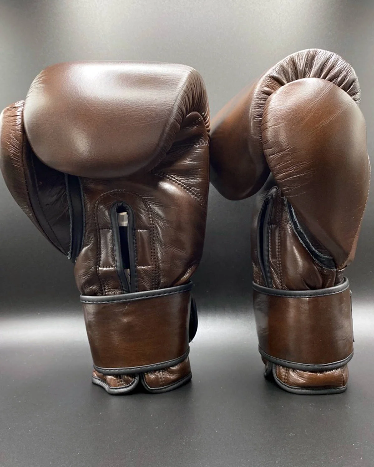 Chocolate Brown Leather Boxing Gloves 16oz