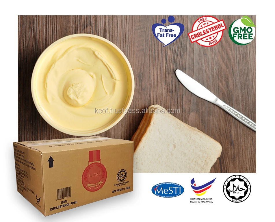 Vegetable Oil Margarine 100% from Palm Oil Hight quality 15kg,18kg,20kg Made in Malaysia