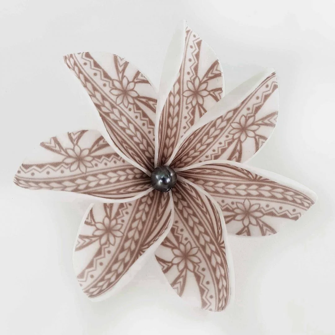 Best seller good quality Handcraft Handmade artificial tahitian foam flower with special tattoo and color pattern