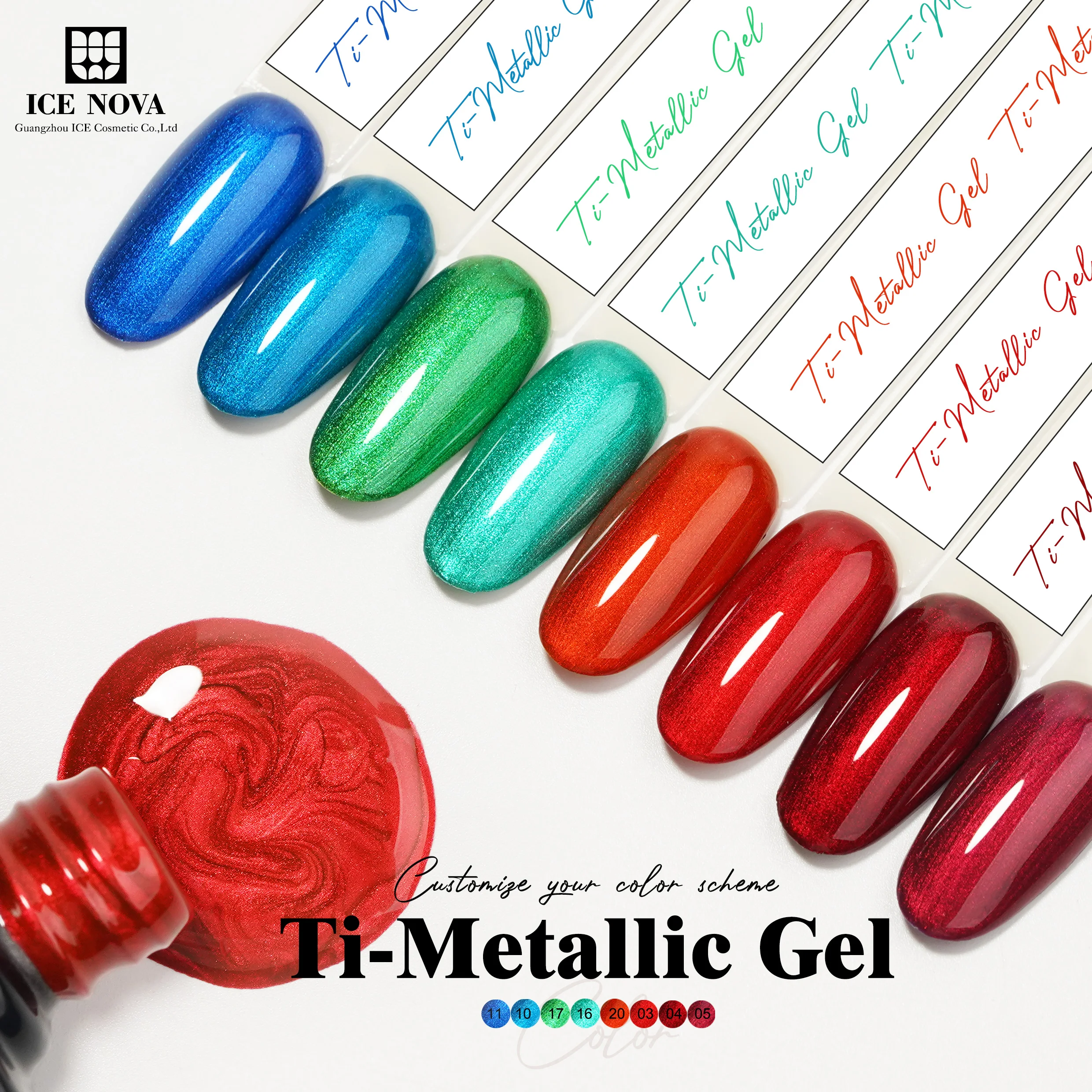 ICE NOVA Super Metallic Gel Golden Metal Significant Sensation Mirror Autumn and Winter Collection Factory Direct Delivery