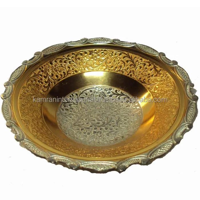 Brass fruit plate ,decorative plate, collectible plate,