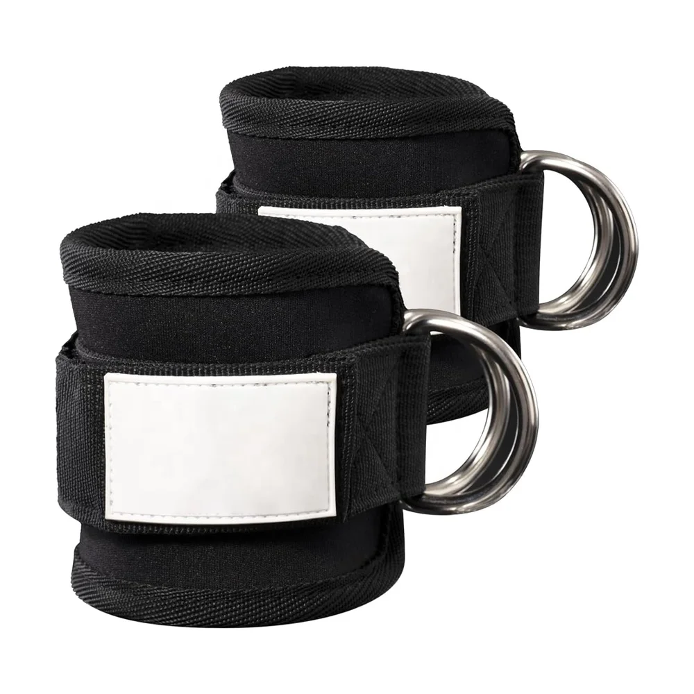 Adjustable Pair High Quality D Ring Gym Fitness Leg Training Ankle Strap Cuffs Gym Fitness Ankle Straps