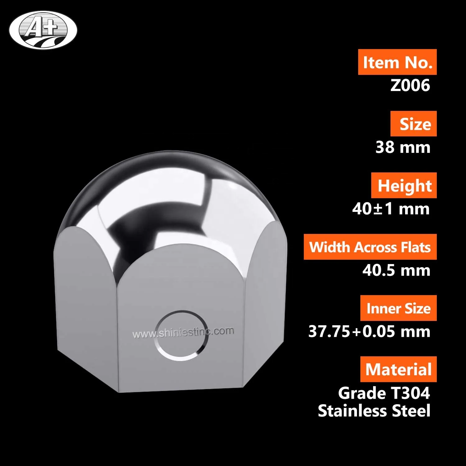 38MM Stainless steel nuts cover for truck 38mm