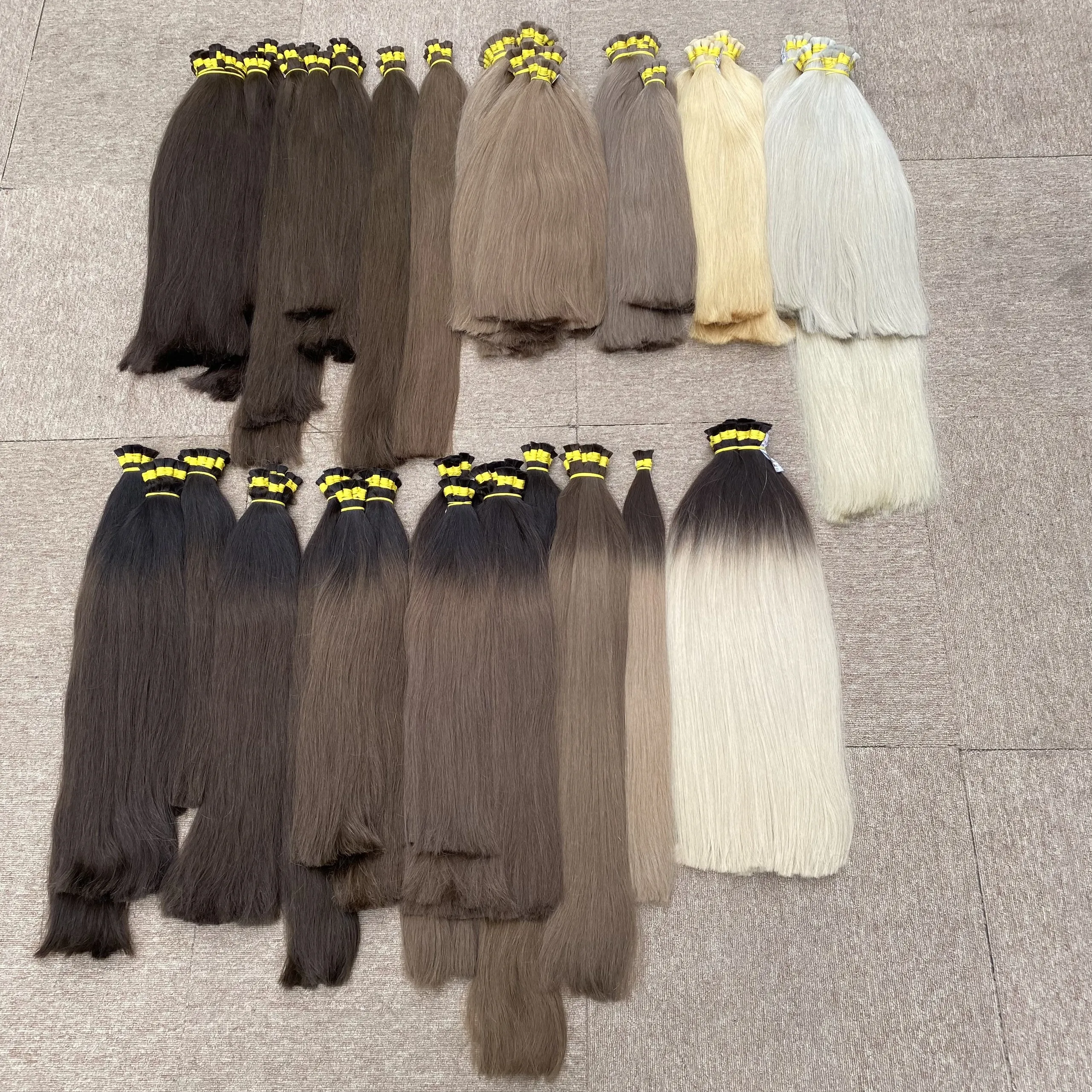 Natural straight Natural wave Colored Hair Bulk Top one cut raw vietnamese hair Human Hair wefts skin bundles Vietnam quality