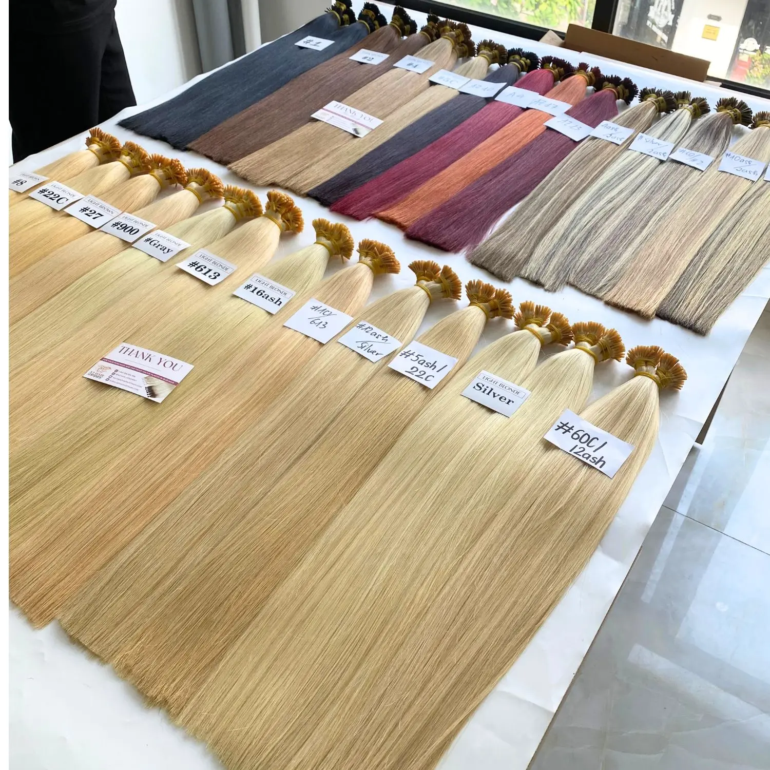 Keratin Glue I Tip Hair Extensions Human Hair Super Double Drawn Virgin Keratin Color Hair Extensions at Wholesale Price