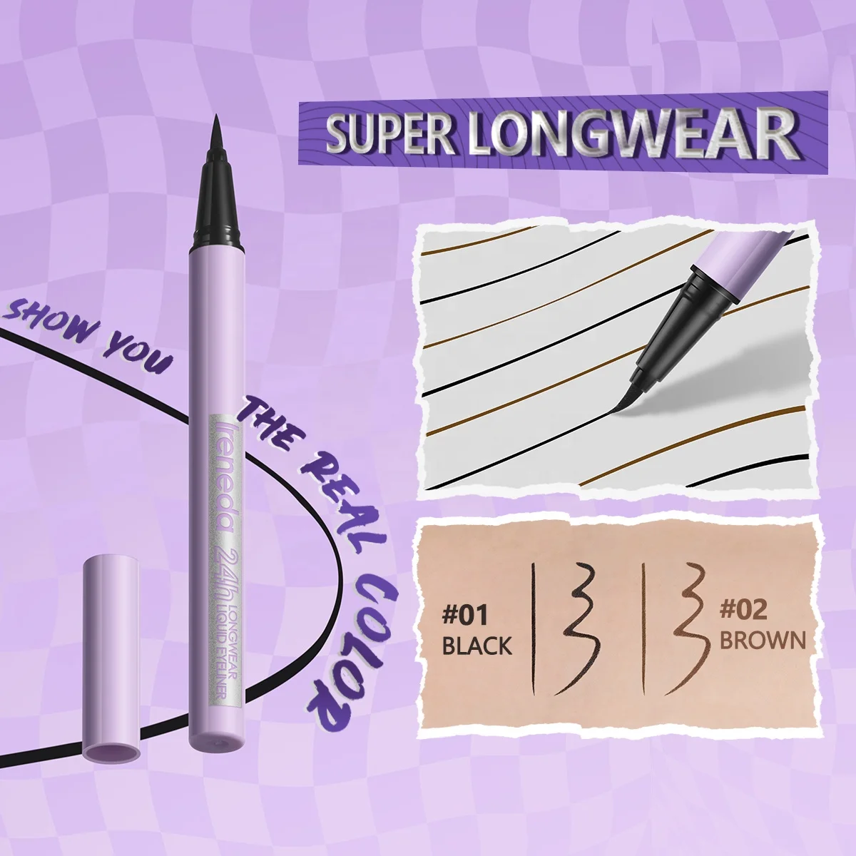 IRENEDA IR01 Eyeliner Manufacturing Smooth Flexible Tip Liquid Eyeliner