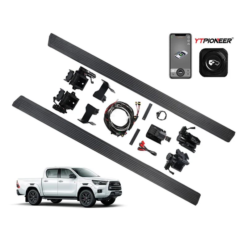 YTPIONEER 4x4 Manufacturer Price Electric Running Boards Aluminum Alloy Power Side Step For Toyota Hilux Vigo Grs Rear