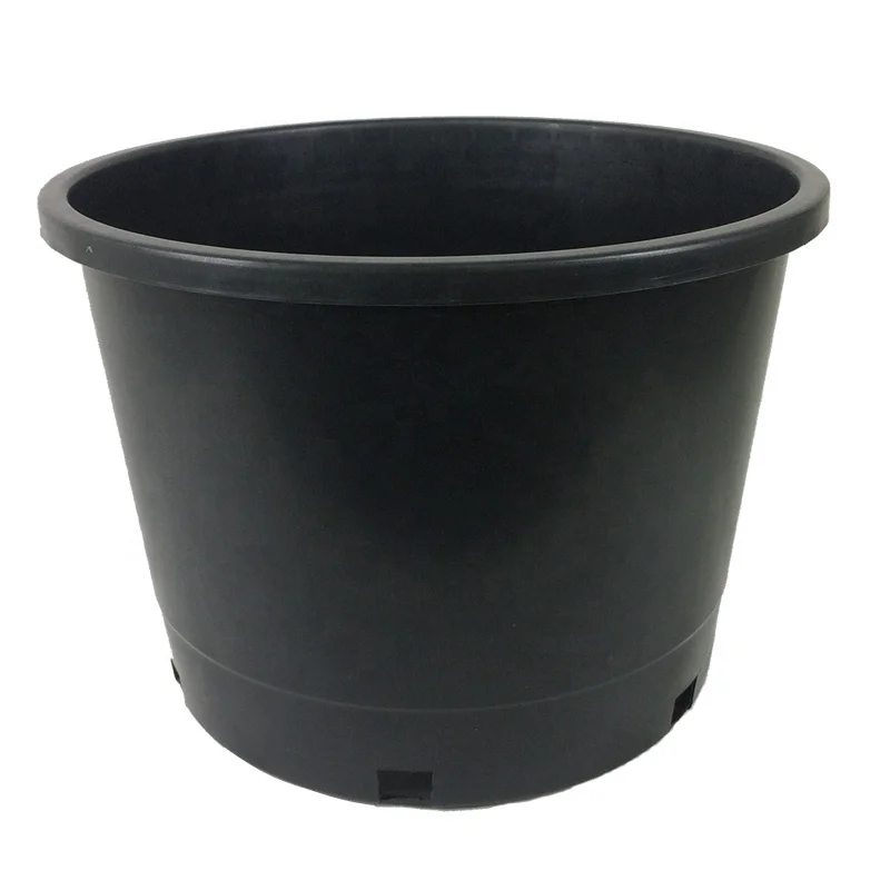China Factory Supply 1-25 Gallon Black Plastic Nursery Flower Pot Plant Planter Pot