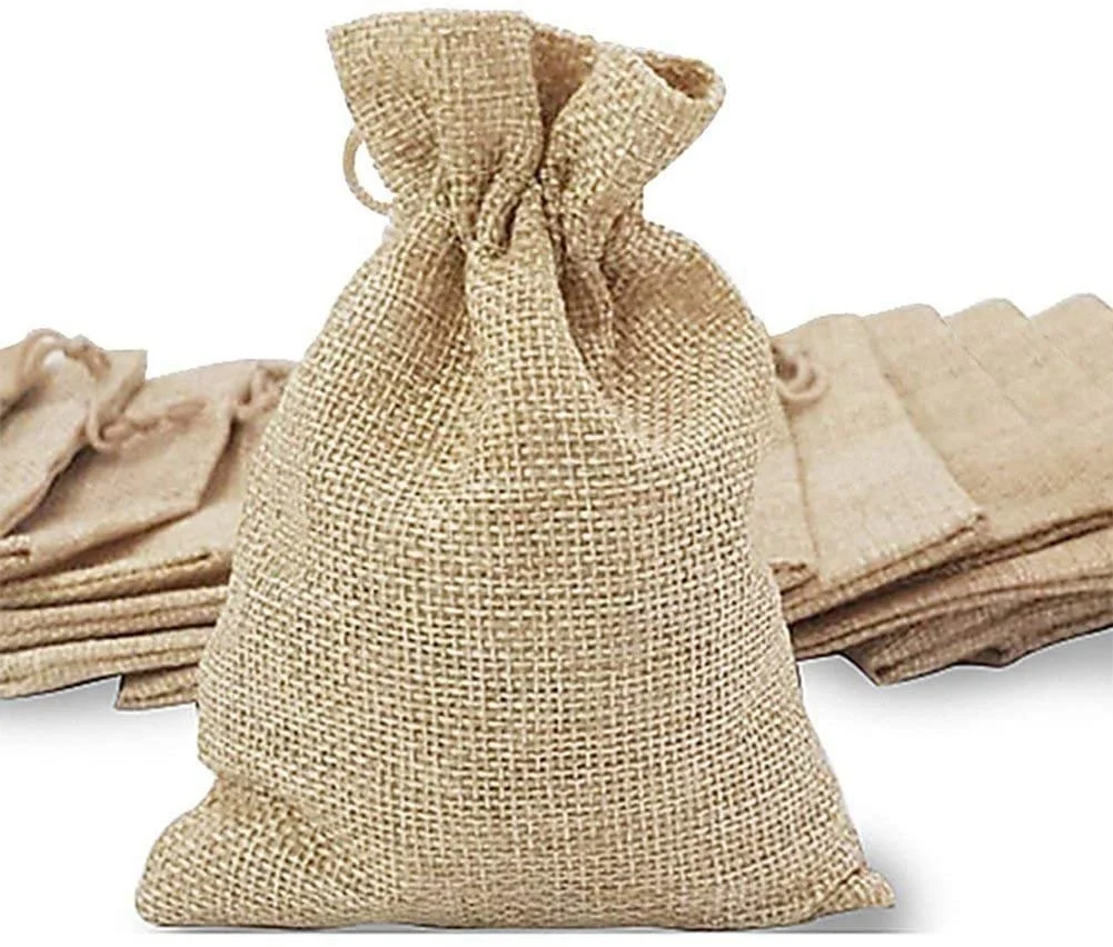 Jute Hessian Burlap Drawstring Sand Bag 100% Natural Eco & Weather Friendly Biodegradable from Bangladesh