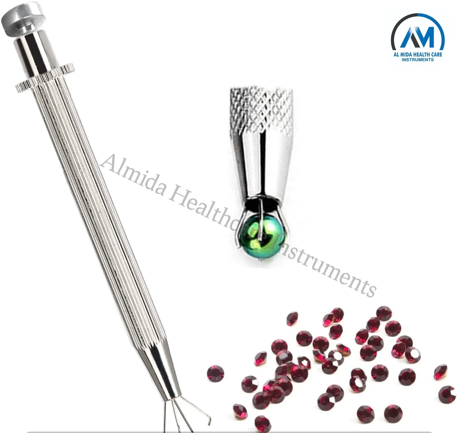 Tweezers Catcher Grabber with 4 Claws Diamond Gem Prong Holder