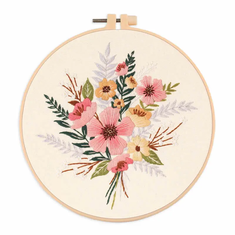 Good Price Handmade Home Use Gifts Fabric Needlework Sewing Craft Diy Embroidery Kits Handmade Embroidery Set For Beginners