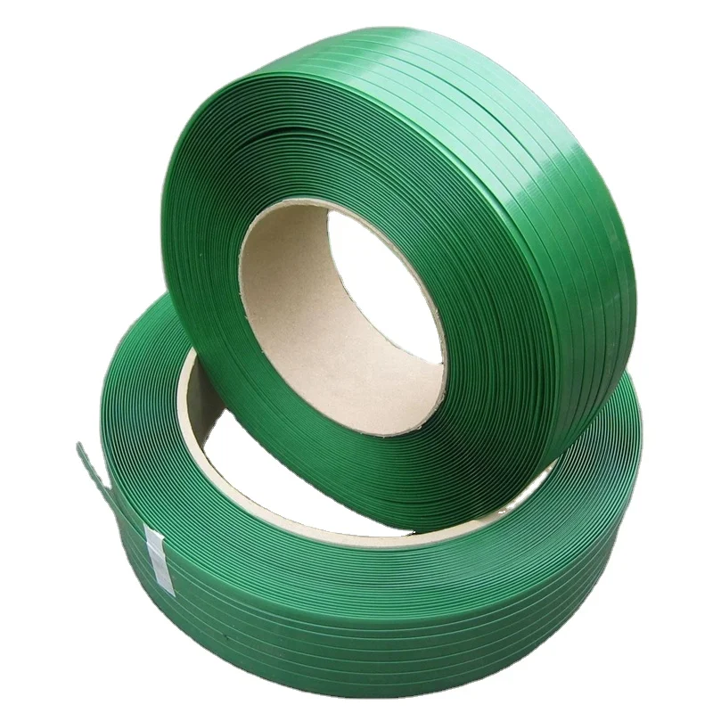 Customized size green or black color smooth polyester belt plastic PET strap with buckles for cotton bales packing
