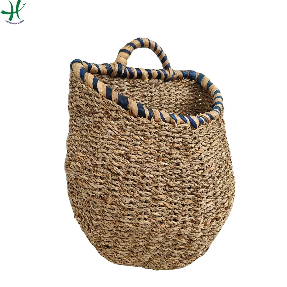 Современная большая бамбуковая Настенная Корзина естественного цвета для домашнего декора и сада цветочный горшок журнал плантатор