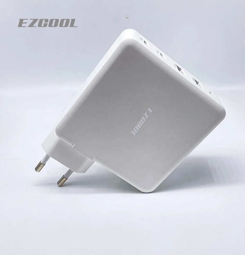 hot selling GaN 100w 2 type-c 2 usb-a port chargers for laptop