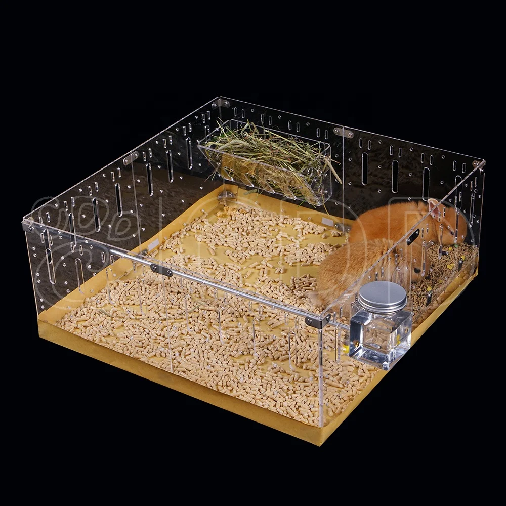 Indoor acrylic portable transparent diy pet playpen small animal fence guinea pigs rabbits kennel crate fence pet playpen