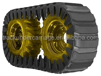 10x6x27 Rubber Track for Bobcat 444 500 600 700 S450 over Skid Steer Tires for Machinery Repair Shops and Manufacturing Plants