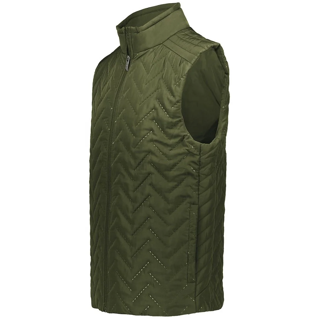 Down Logo Polyester Designer OEM High Quality Winter Warm Polyester Vest Sleeveless Custom Casual Wear with Full Zip Waistcoat