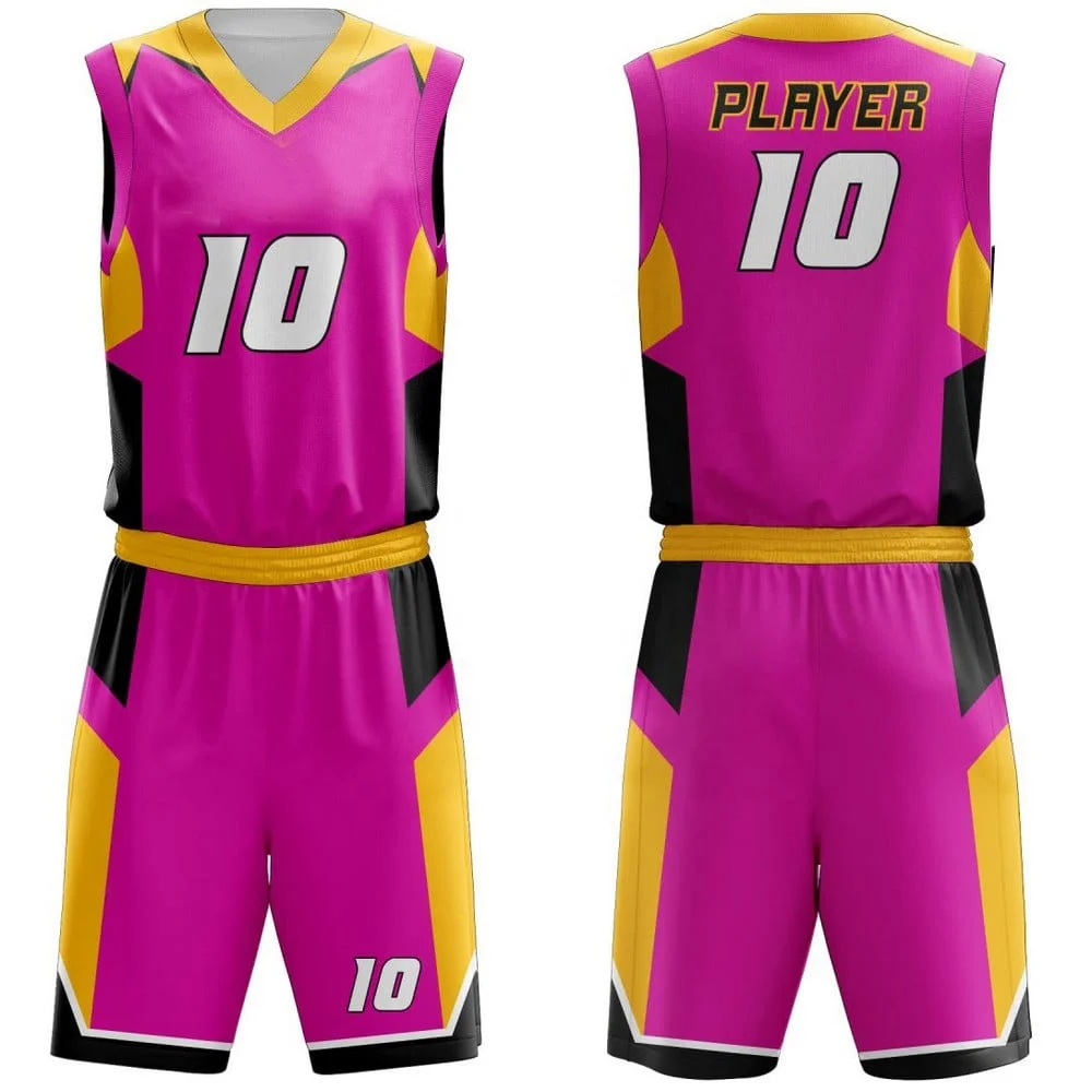 Best design men sublimated basketball uniforms made by Benefit Enterprises
