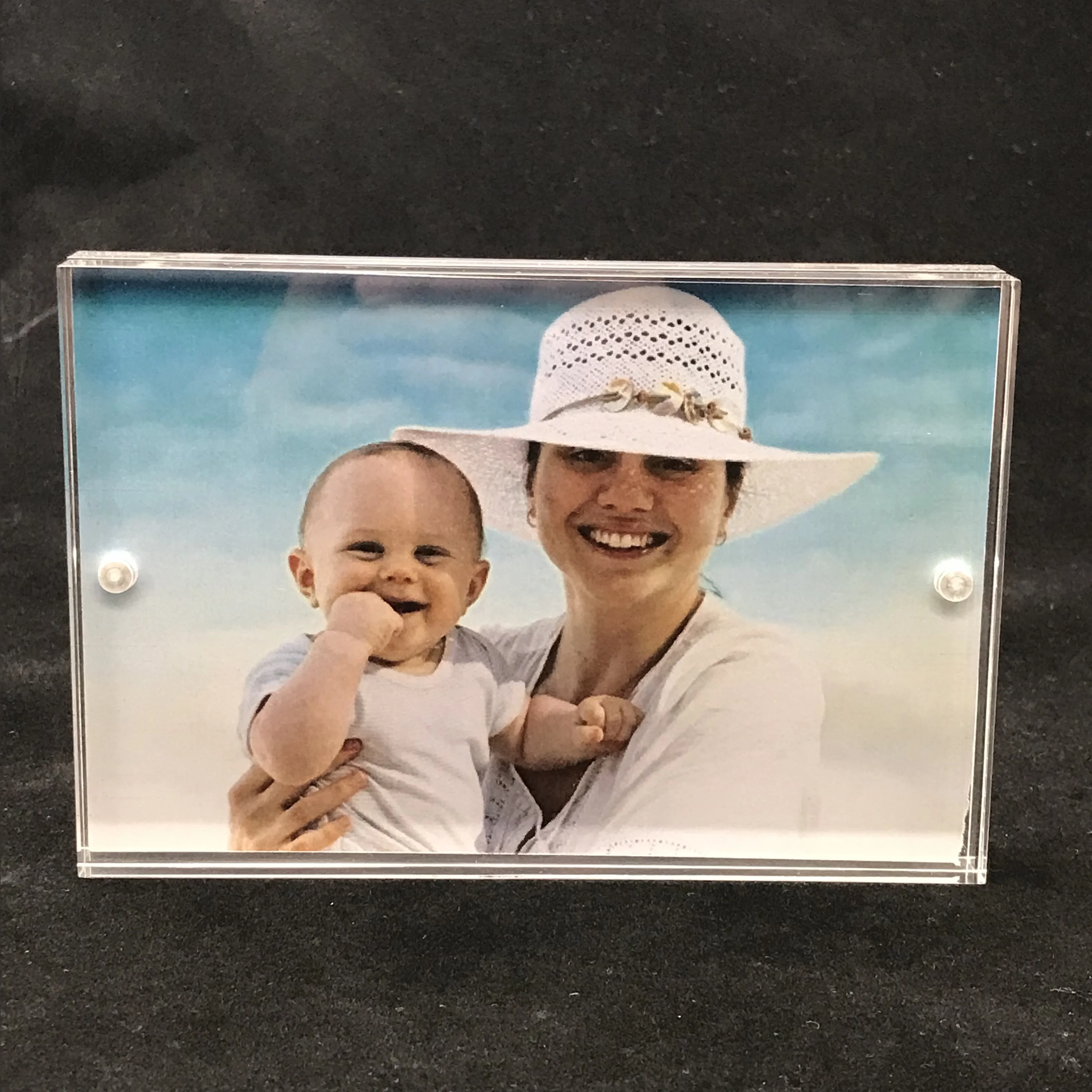Acrylic Rectangle High Quality Baby Clear Block Photo Frame  for Desktop