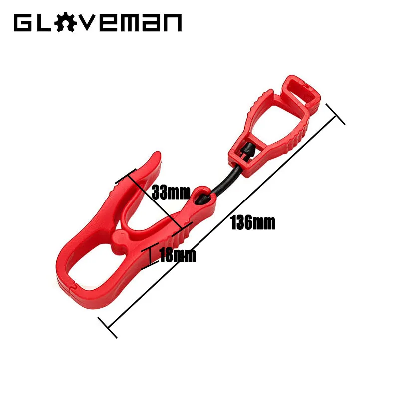 GLOVEMAN Customizable High strength POM Plastic Fixing Buckle Anti-lost safety Glove keeper Grabber working Glove Clip Holder