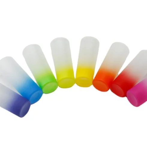 IN STOCK 3oz 10oz water bottle coffee mug whiskey Cocktail Glasses 3oz 70ml gradient frosted Gradient Shot Glass Cup