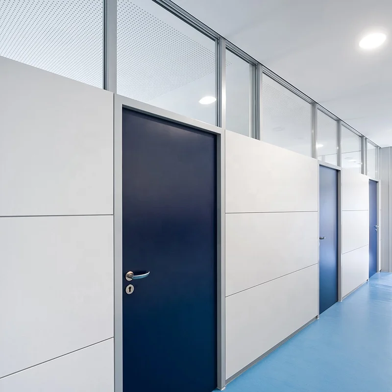 Индивидуальные алюминиевые офисные двойные одинарные застекленные стеклянные перегородки со стальной сплошной панелью