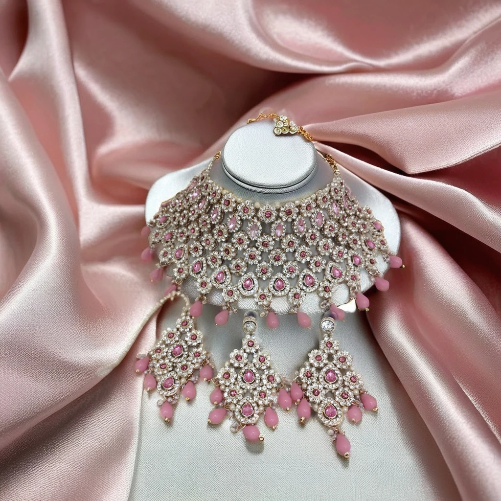 Indian Traditional kundan Gold Plated Jewellery Set And Copper Necklace Set For Women And Girls Indian Accessories jewlery women