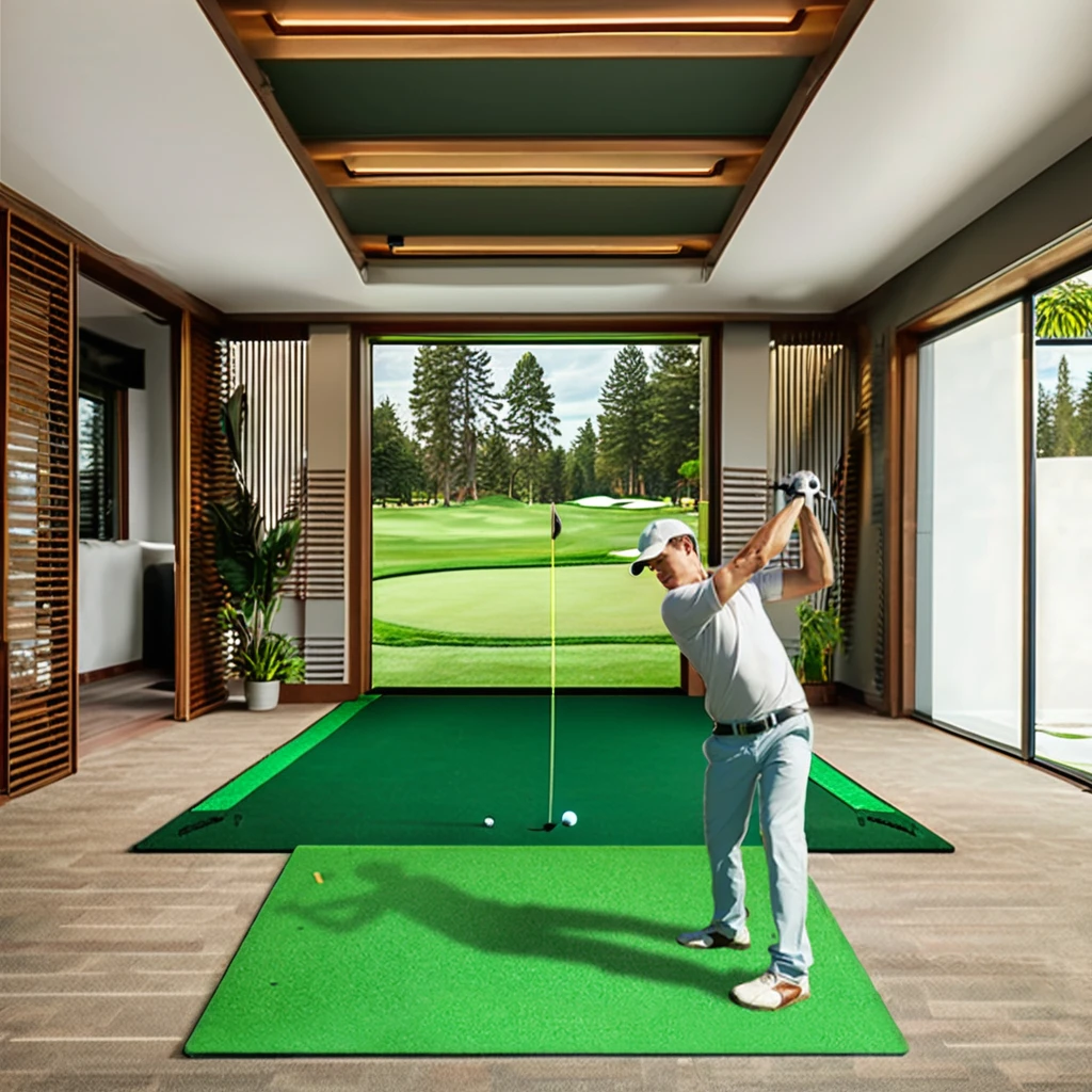 GP Heavy Duty Golf Practice Mat Shock Absorbing PP Grass for Teaching Hitting Chipping Driving Mat